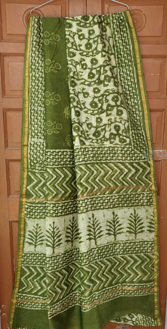 All Colours Chanderi Silk Block Printed Sarees