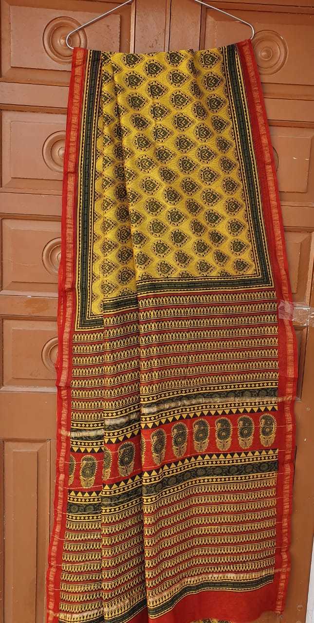 All Colours Chanderi Silk Block Printed Sarees