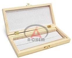 Slide Box - Wooden, For 25, 50, 100 Slides | Natural Finish, Lined Interior, Hinge & Latch Closure