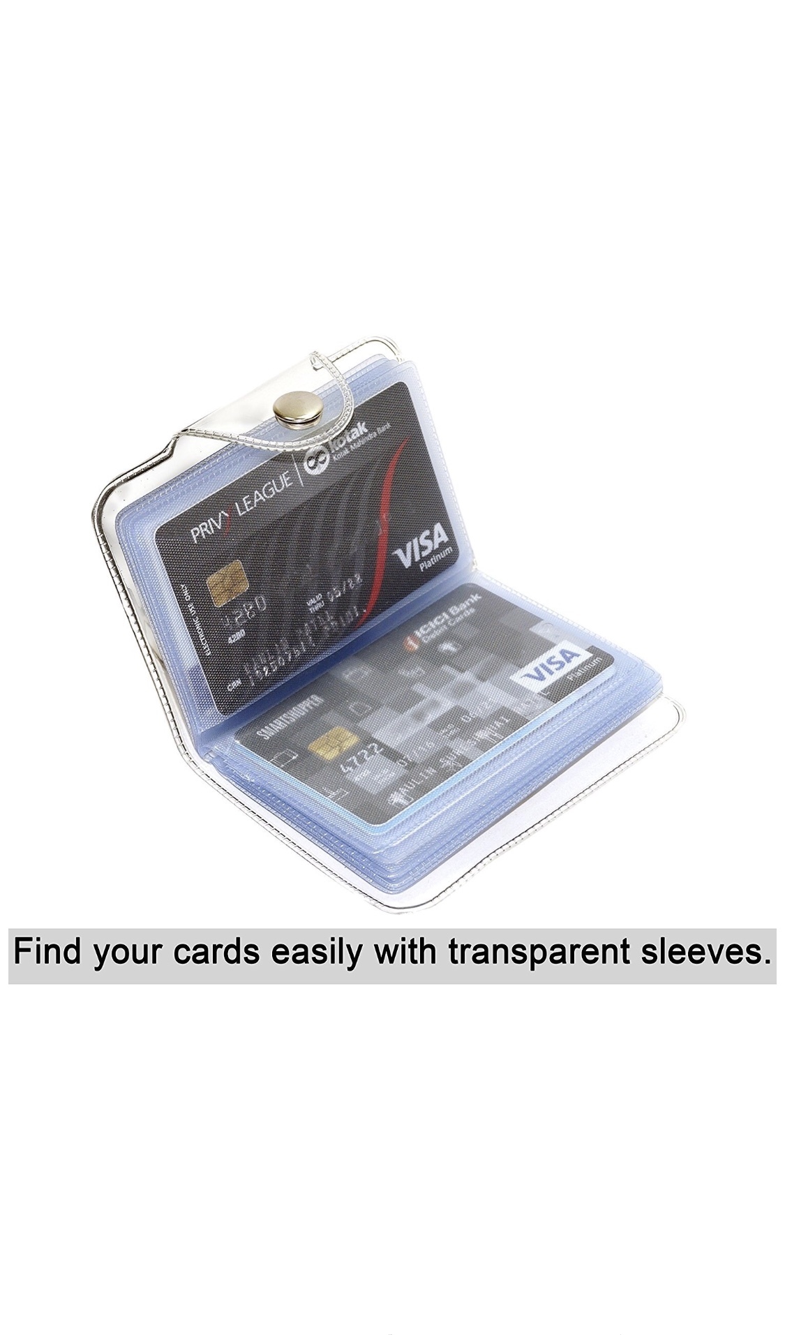 Durable Clear Plastic Atm Card Holder