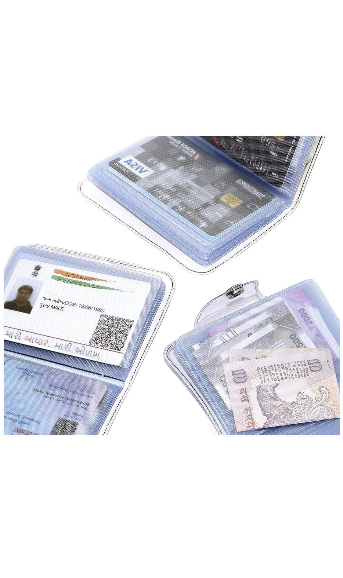 Durable Clear Plastic Atm Card Holder