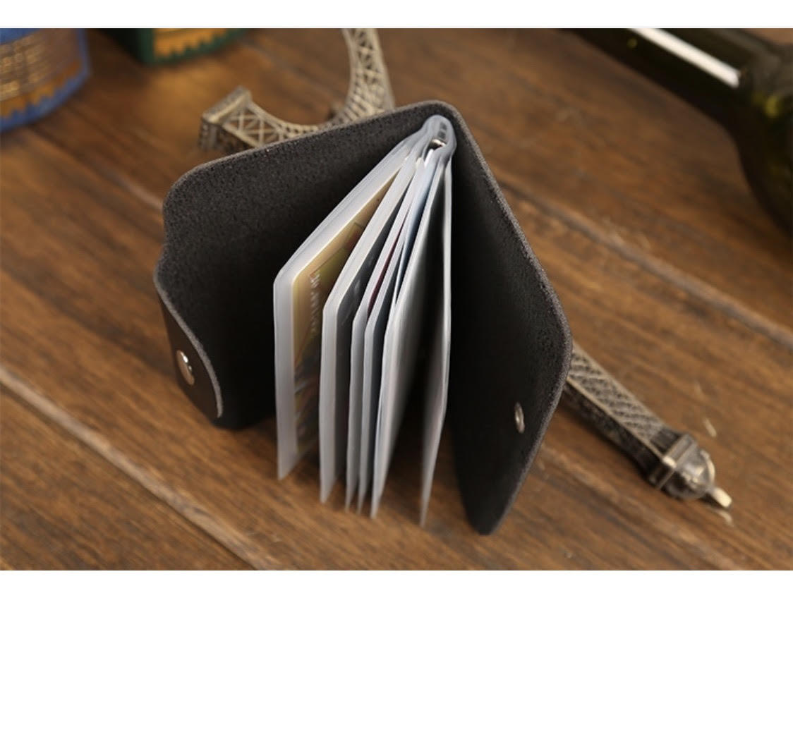Pocket Card Holder - Foam Material, 3.50 X 4.50 Inches , Sleek Design With Transparent Pockets For Organized Storage