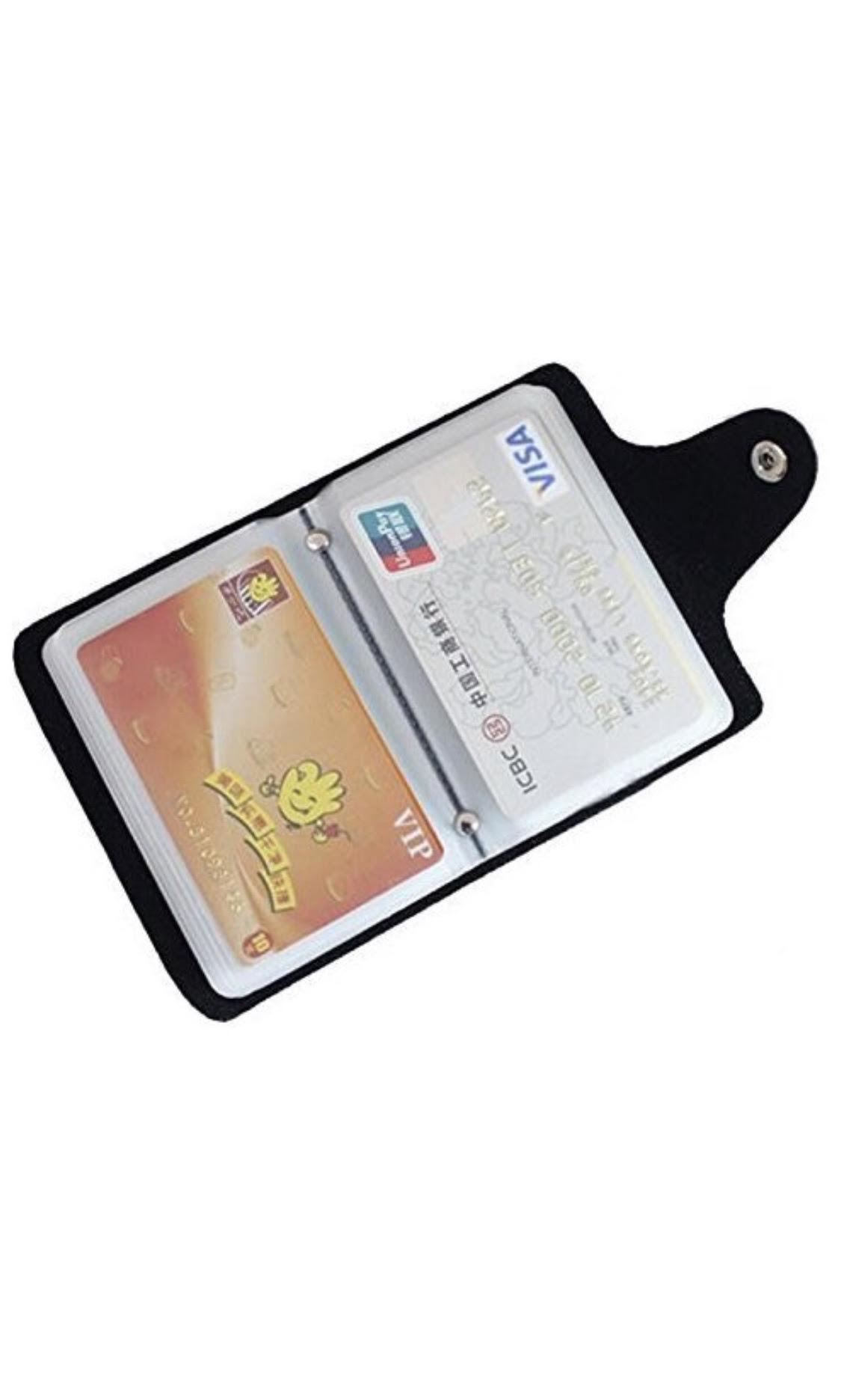 Pocket Card Holder - Foam Material, 3.50 X 4.50 Inches , Sleek Design With Transparent Pockets For Organized Storage