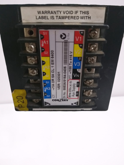 Em 6400 Digital Energy Meter - Used, Fully Functional | Standard Quality, Matte Black Finish