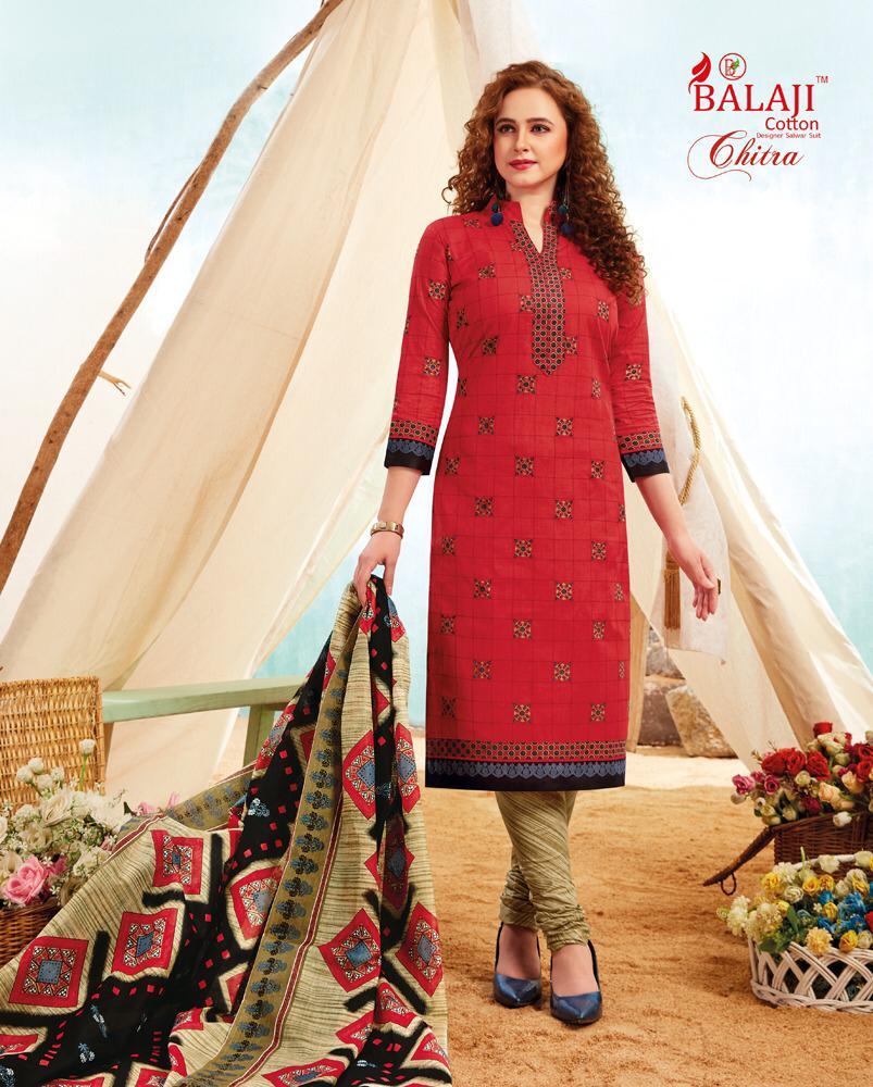 Blue Balaji Brand Pure Cotton Dress Material