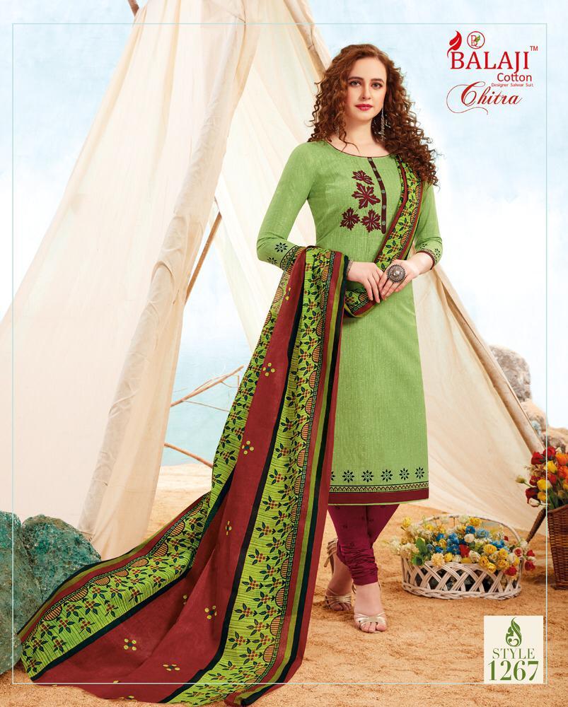 Blue Balaji Brand Pure Cotton Dress Material