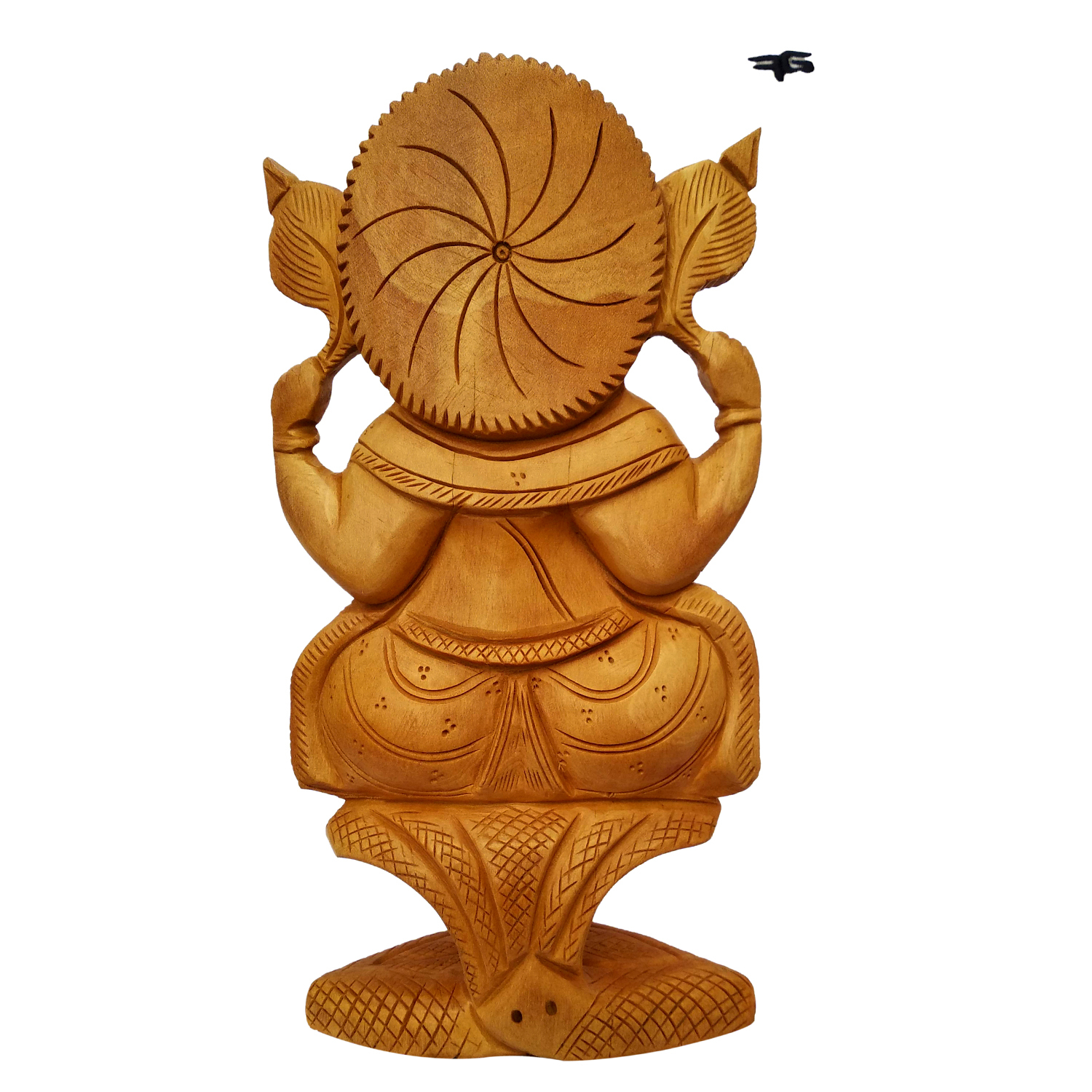 Polishing Wooden Ganesh Stetu Idol 15cm