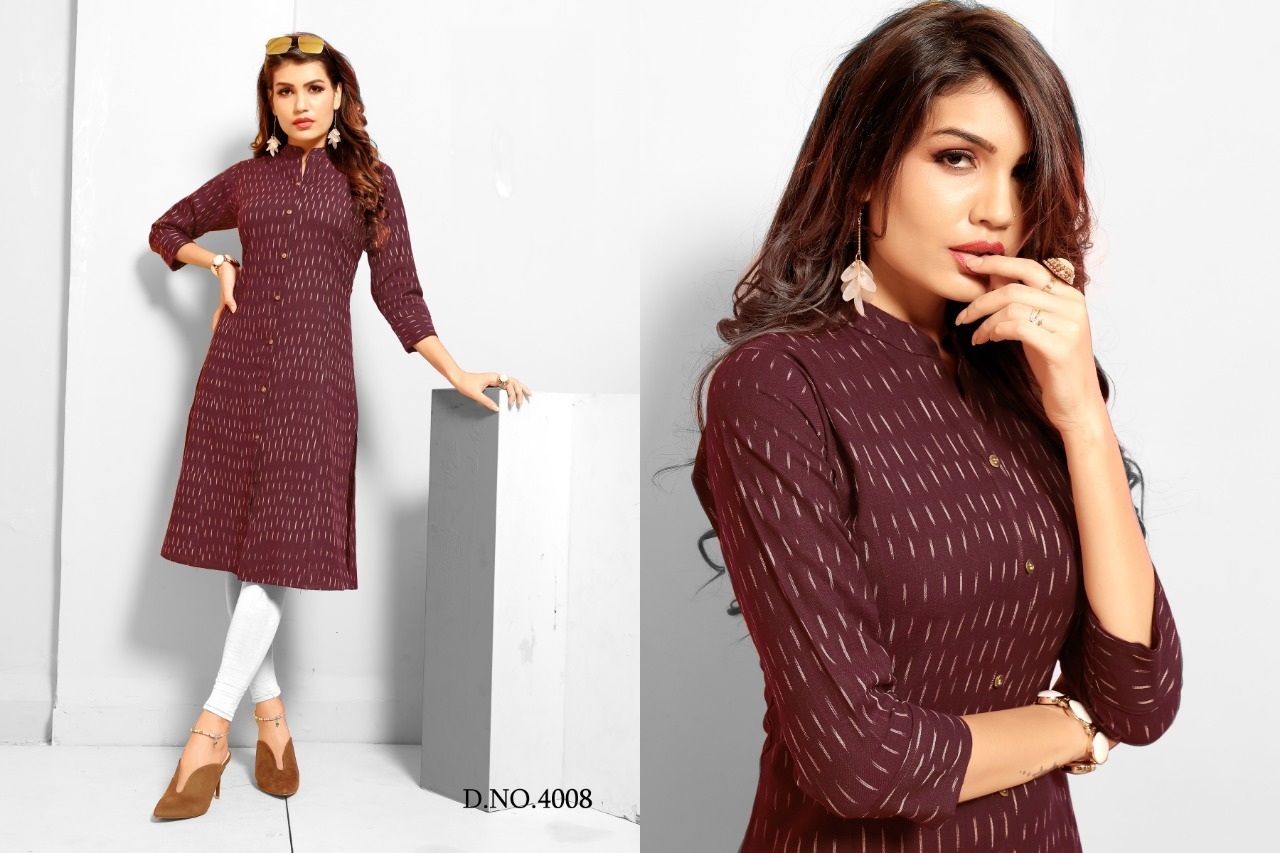 Dry Cleaning Original Cotton Ikkat Print Kurti