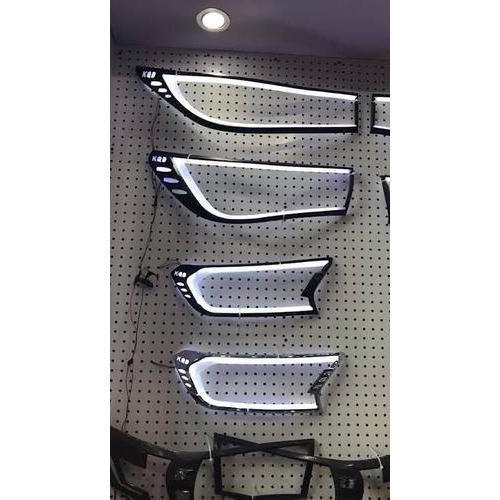 Ford Endeavour - Crystal Plastic Headlight DRL, 2204 Weight, White Color, Designed for Car Use