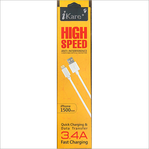 White 1500 Mm Iphone Data Cable