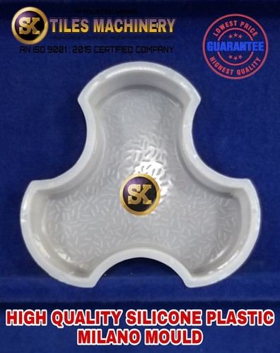 Silicone Plastic Milano Mould - Plastic Material, 200 to 800 Grams, White Color | 3 Years Mould Life, Suitable for Paver Blocks, No Cavities