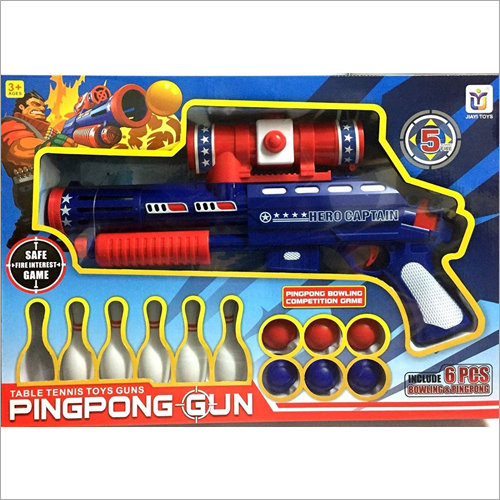 Pingpong Table Tennis Toy Gun - Plastic Material, Available in Multicolor | Durable, Light Weight Design for Endless Fun
