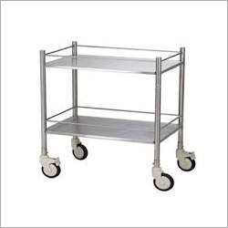 Hospital Trolley - Stainless Steel, Variable Dimensions | Ample Space, Two Shelves, Heavy-Duty Weight Capacity, Easy Movement, Organized Storage, Smooth Swivel Wheels