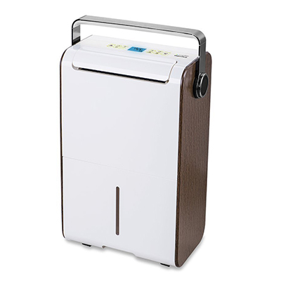 Portable Dehumidifier - 30 Liters/day, 11x16x25 Inch, White | Digital Control Panel, Humidity Sensor, Programmable Timer, Semi-permanent Ionizer, 250 M3/hr Airflow