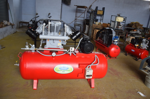 10 HP Air Compressors - 440 Volt Motor, Red Color, 1-Year Warranty