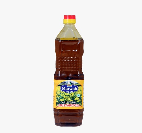 Mustard Oil - PET Plastic Bottle, 1 Liter, Amber Color | Natural, Pure, Versatile Cooking Oil, Flavorful and Healthy Choice