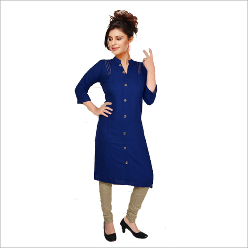 बहुरंगी फॉर्मल रेयॉन कुर्ती में उपलब्ध