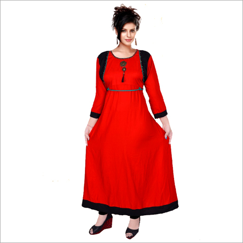 Available In Multicolour Rayon Anarkali Kurti
