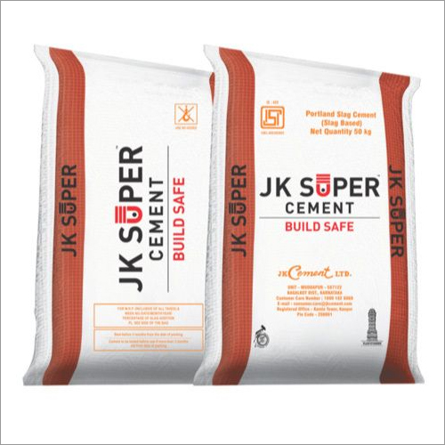 50 Kg JK Super Cement - Limestone & Clay Raw Material, Grey Color, Ultra Fine Fineness, OPC Grade, Coarse Natural Sand Usage