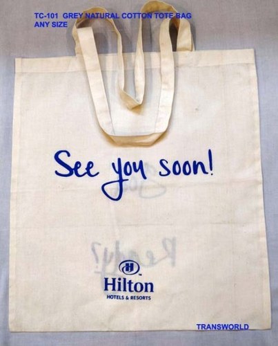 COTTON GREY NATURAL BAG