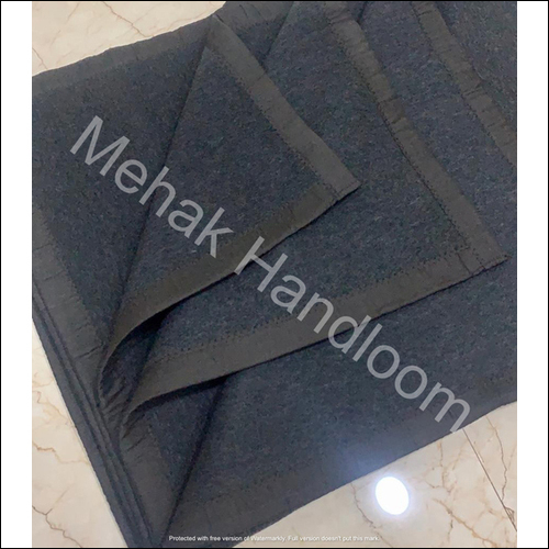 Police Blanket - 70% Wool Material, 150 cm x 230 cm Size , Available in Steel Grey, Black & Navy Blue Colors