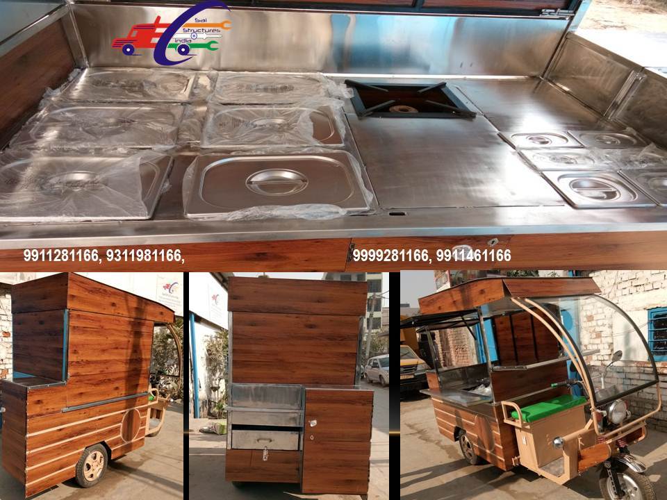 Battery Rickshaw Food Stall Gross Weight: 550 Kilograms