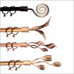 Metal Curtain Rods - 1 Inch Diameter, Gold Finish | Lightweight, Easy to Install, Elegant Contemporary Design