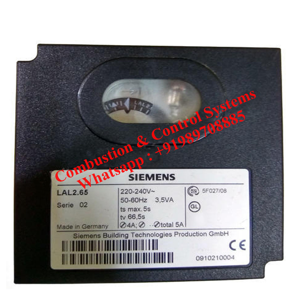 Boiler Sequence Controller Lal 2.65 Frequency (Mhz): 60 Hertz (Hz)