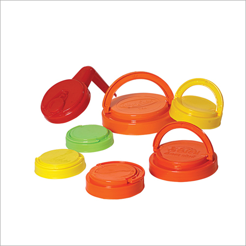 Multicolored Plastic Jar Cap - Durable Plastic, Various Sizes And Colors | Easy Open Handle Design For Grocery Storage