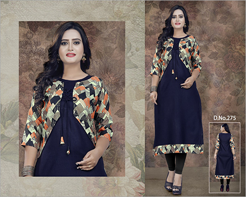 Ladies Rayon Kurti - Rayon Material, Available in L, M, XL Sizes, Various Colors | Washable, Ideal for Daily Wear in All Seasons