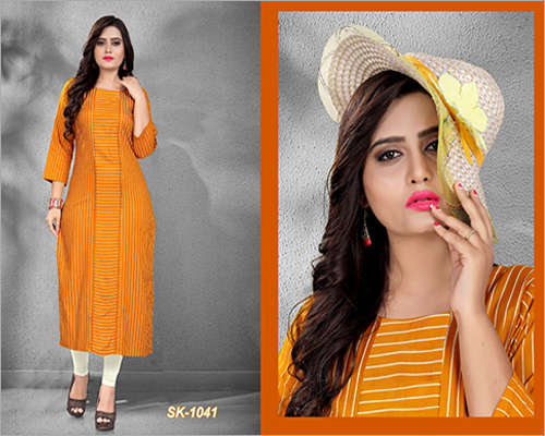 Rayon A-Line Kurti - Rayon, Size L/M/XL, Available in Various Colors | Washable, Suitable for Rainy, Spring, Summer, and Winter Seasons