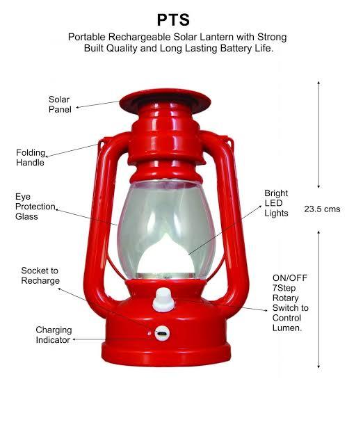 Solar Lantern - Aluminum & Plastic, Black Color | Waterproof Ip65, Rechargeable Battery, 100% Solar Powered, Portable With Dual-mode Charging