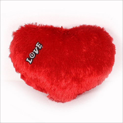 Red Soft Plush Heart Cushion