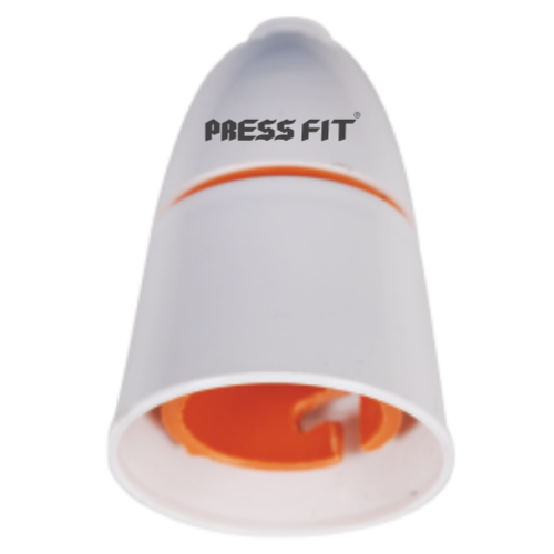 Pressfit Skirt Pendant Holder - Plastic, Round, White | Multifunctional Easy Assembly for Indoor & Outdoor Use, 20-Pack