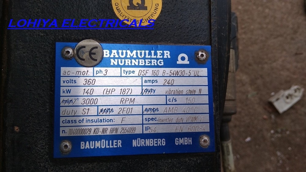 Baumuller Servo Motor Dsf 160 B-54w30-5"ul"