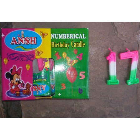 Colored Number Candle - Wax Material, Various Sizes , Vibrant Colors - Flick-Free Flame, No Harmful Smoke, Ideal for Birthdays and Anniversaries