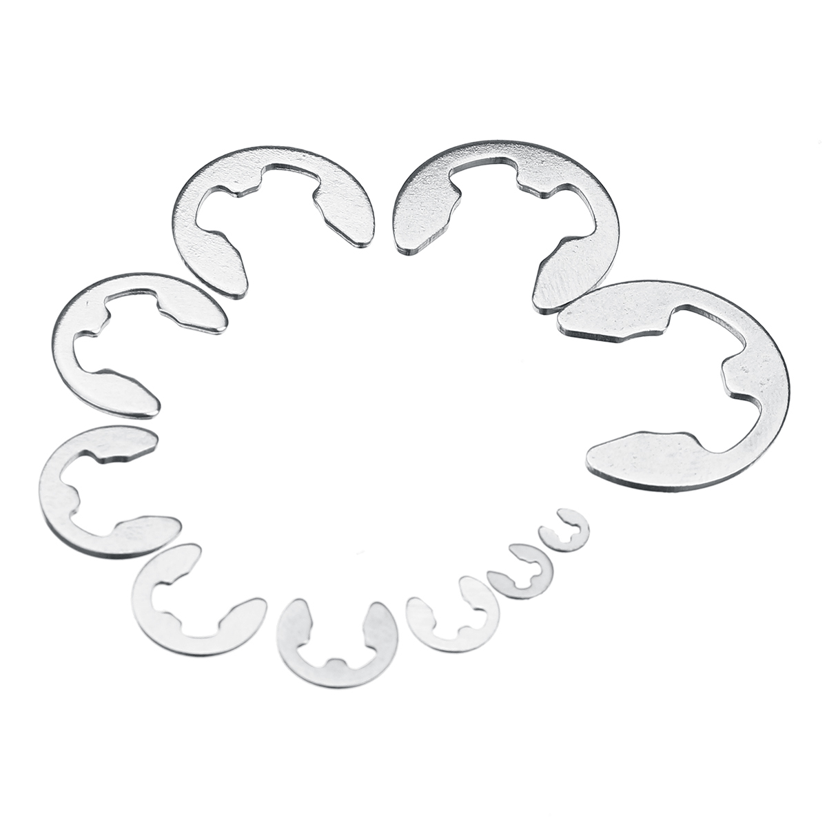 E Type Circlip Din 6799 - Stainless Steel, Available In Different Sizes | E Shape For Radially Fitted Applications, Durable Retaining Ring