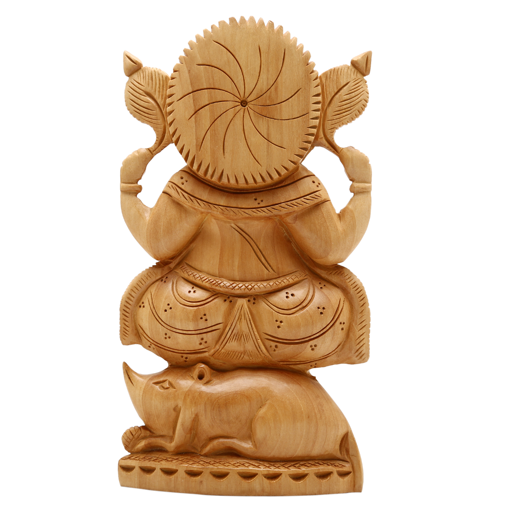 Polishing Wooden Ganesh Sitting Possition 15 Cm