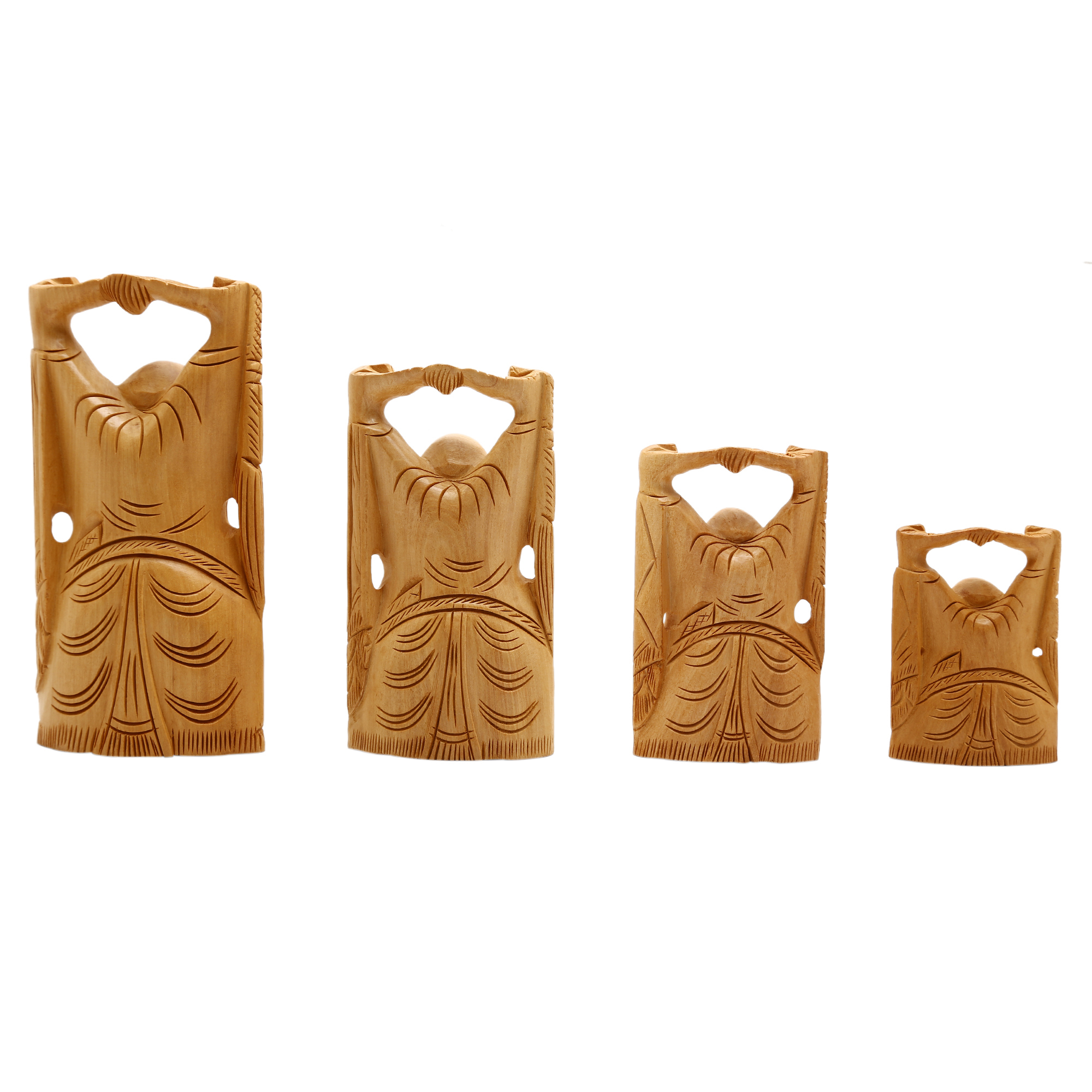 Brown Wooden Happy Men