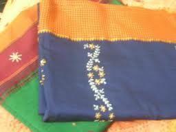 सूती कढ़ाई वाली साड़ियाँ