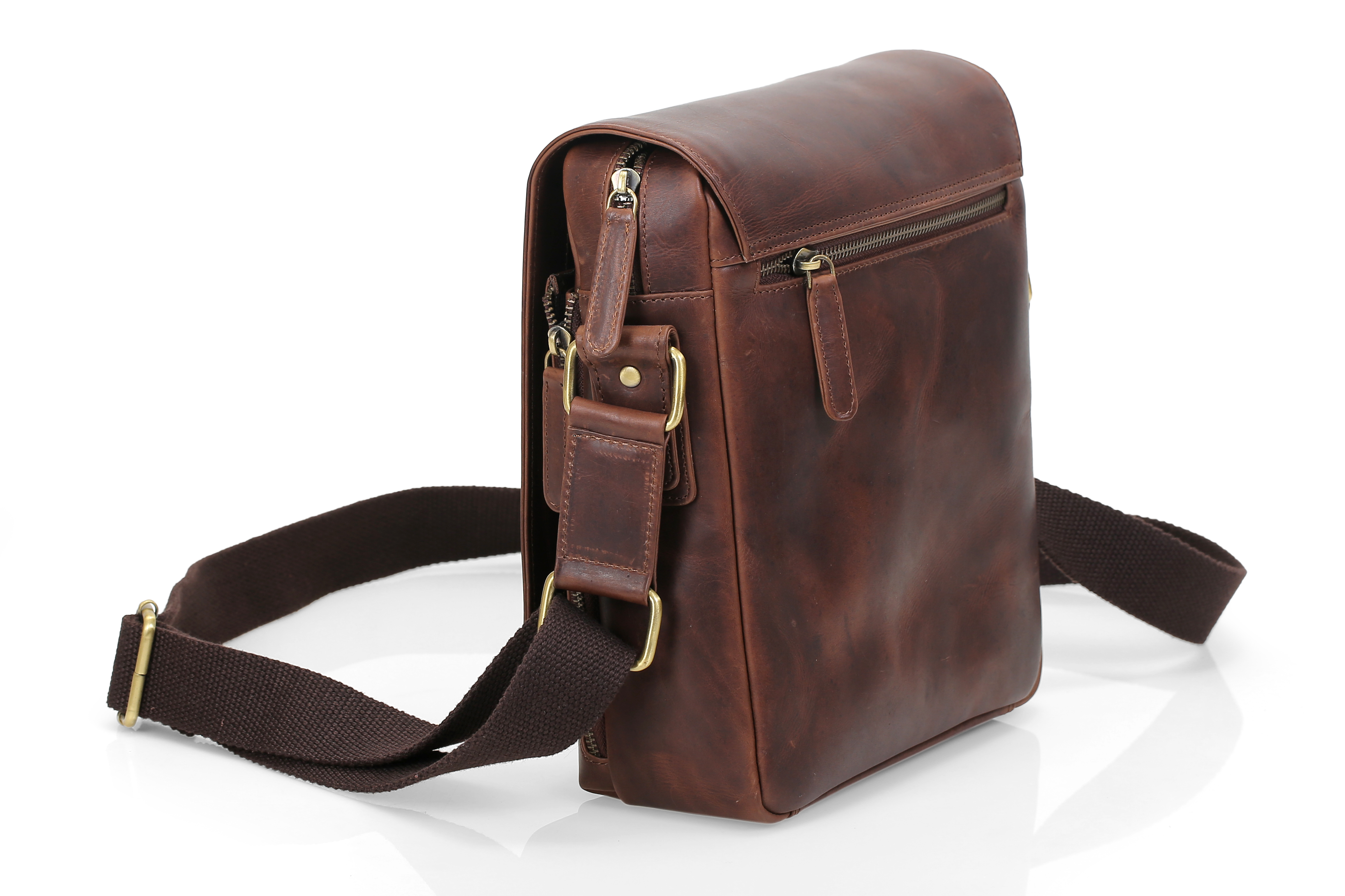Brown Leather Messenger Bag