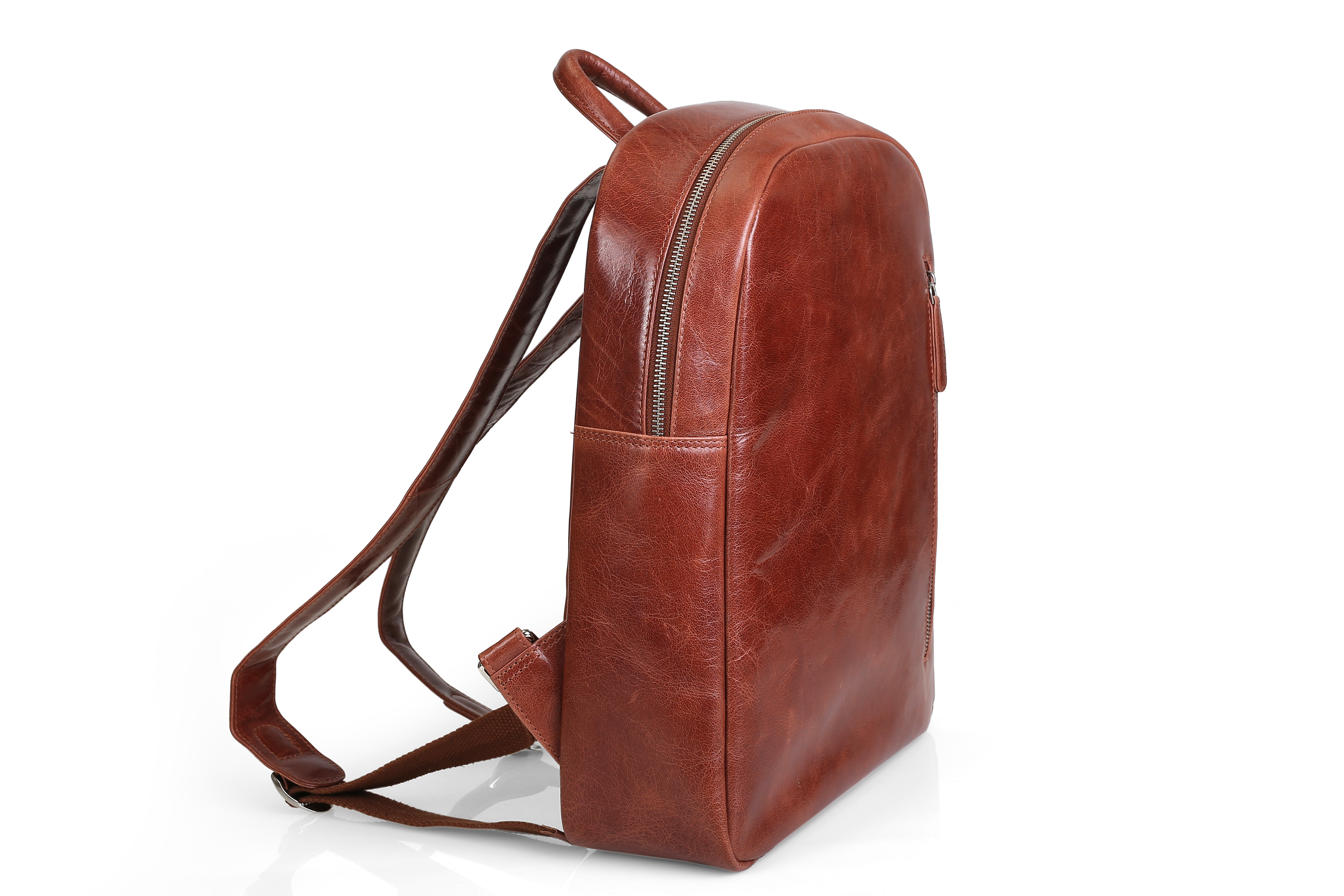 Leather Bag Pack - Genuine Leather, 16x12x5 Inches, Brown | Durable, Roomy Interior, Multiple Pockets, Comfortable Carry, Professional Look