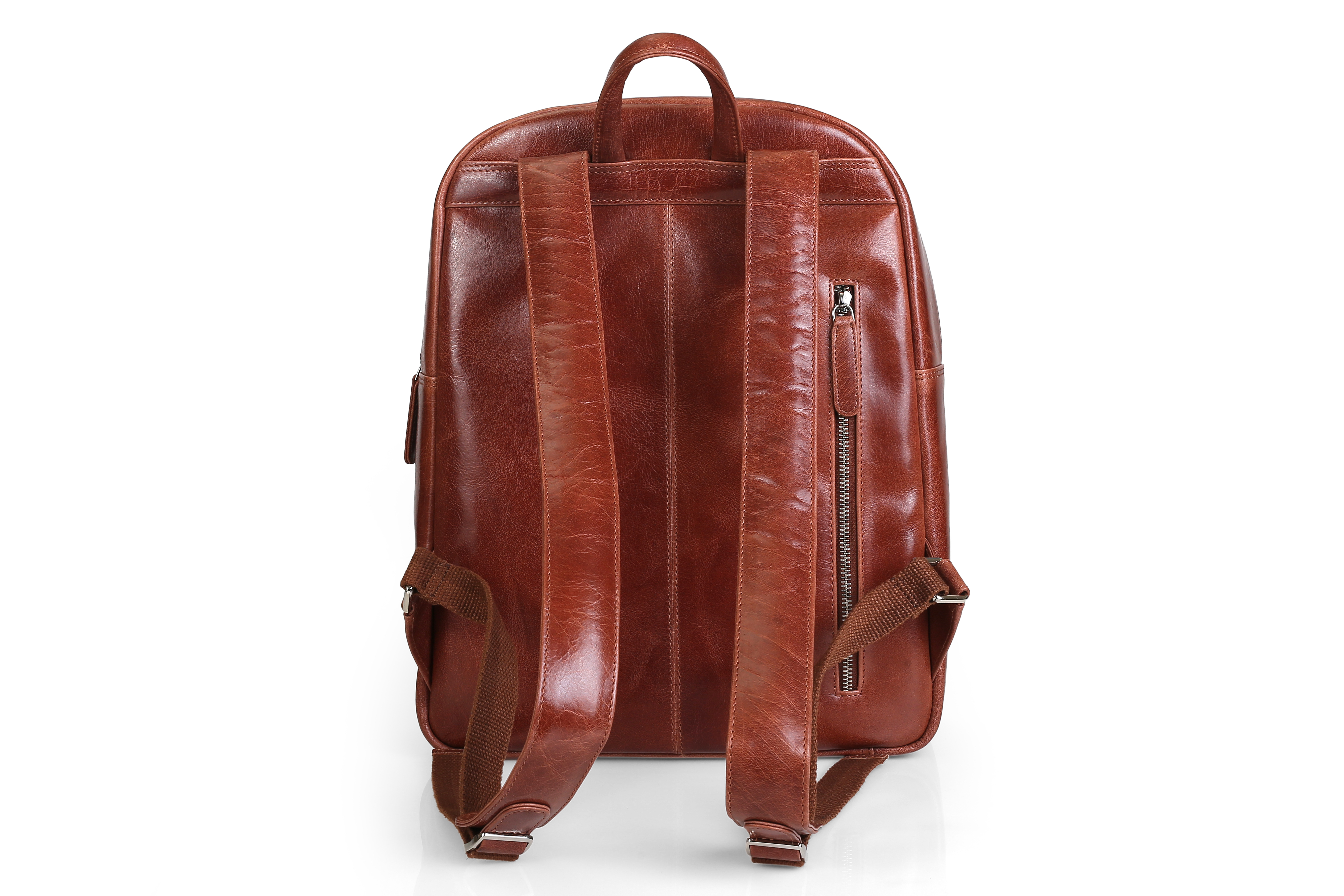 Leather Bag Pack - Genuine Leather, 16x12x5 Inches, Brown | Durable, Roomy Interior, Multiple Pockets, Comfortable Carry, Professional Look