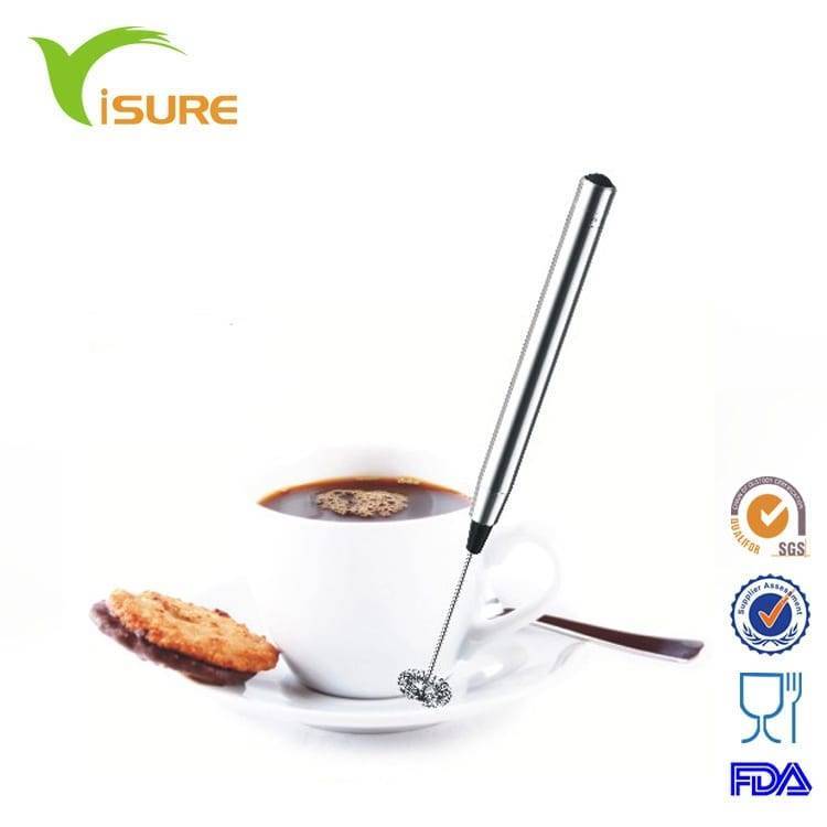 Milk Frother Pen Stainless Steel Battery Operated Coffee Whisk