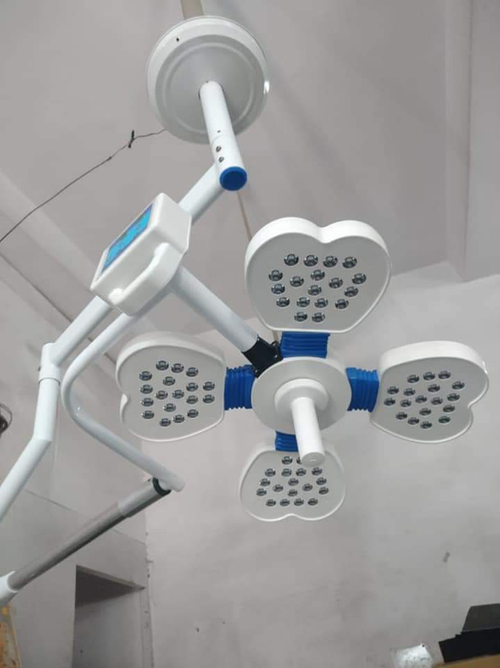 Double Dome Led Ot Light - Steel & Plastic, 600mm X 600mm, White Color | 220 Volt Input Voltage For Operation Theater Applications