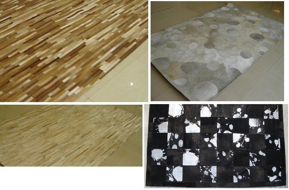 Available In Different Color Floor Leather Rugs