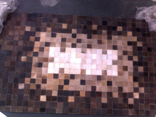 Available In Different Color Floor Leather Rugs