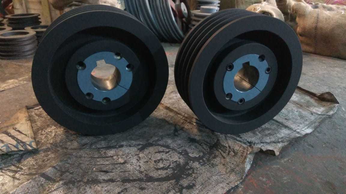 Taper Lock Pulley - Multiple Sizes (80-630 Mm) | High Strength, Sturdy Design, Perfect Finish, Available In Black And Blue