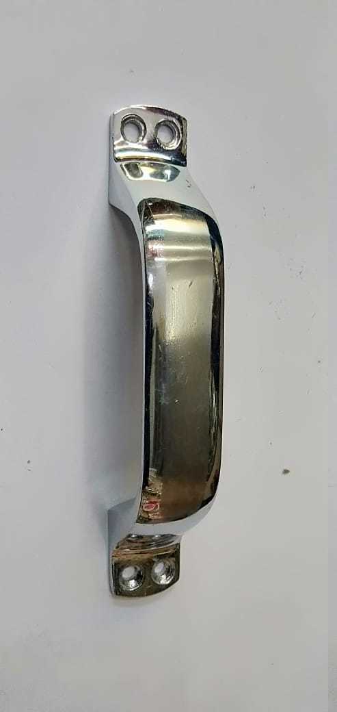Door Handle - Iron With Stainless Steel Screen Netting, 8 Inch And Above, Steel Color, 750 Grams