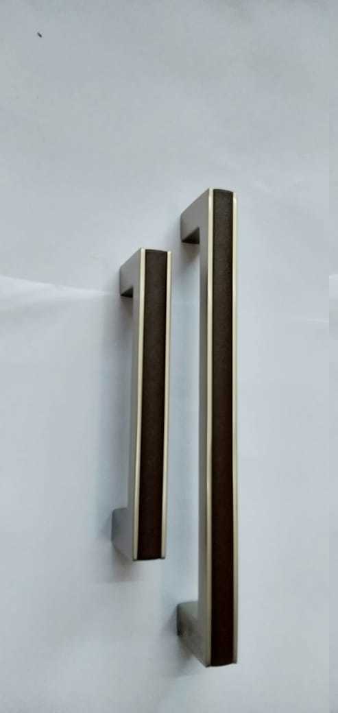 Door Handle - Iron With Stainless Steel Screen Netting, 8 Inch And Above, Steel Color, 750 Grams